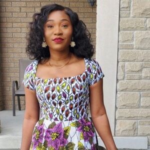 Floral African Print/Ankara Dress